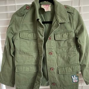 Pink XS army green 3/4 sleeve jacket